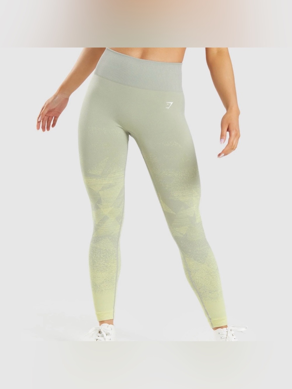 Gymshark Seamless Leggings Adapt Ombre Women’s Small Taupe Green Workout Gym